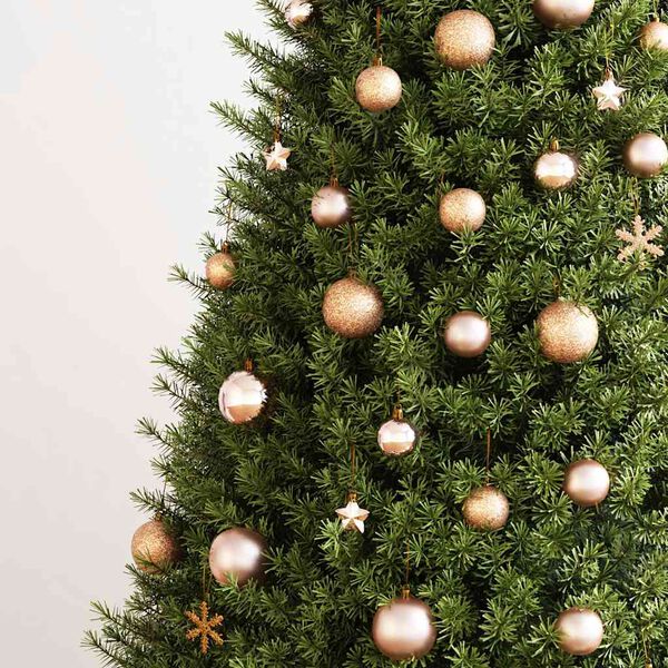 vidaXL 111-delige Kerstballenset polystyreen roségoud