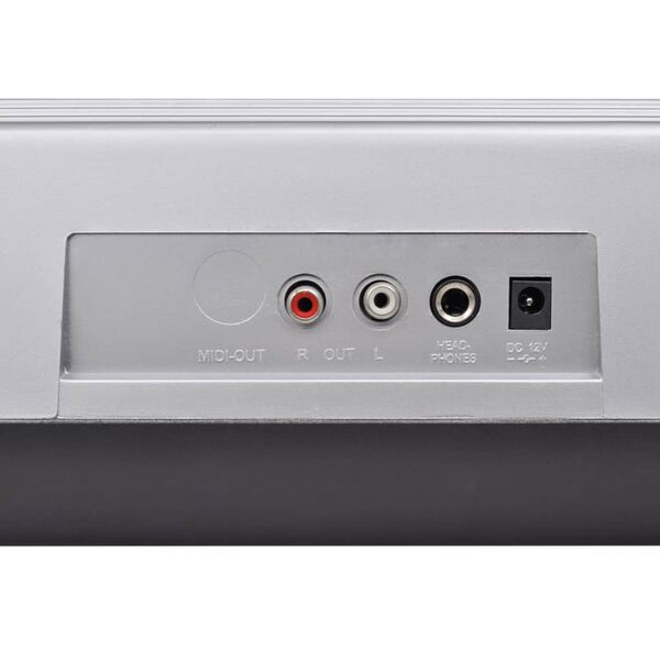 vidaXL Keyboardset met 61 toetsen elektrisch zwart en zilverkleurig