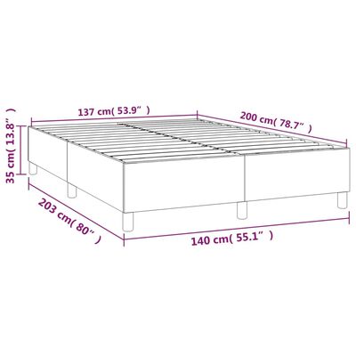 vidaXL Bedframe kunstleer bruin 140x200 cm