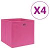 vidaXL Opbergboxen 4 st 28x28x28 cm nonwoven stof roze