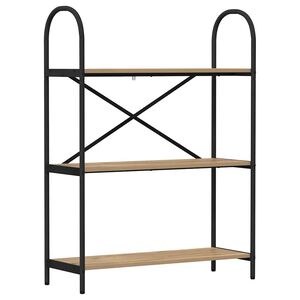 vidaXL Boekenkast 3-laags 80 x 30 x 109 cm Bewerkt hout Artisan Eiken