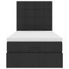 vidaXL Ottoman bed met matras en LED's 100x200cm stof zwart