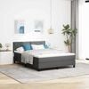vidaXL Boxspring bed met matras Donkergrijs 140 x 190 cm Stof
