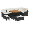 vidaXL Tuin Sofa Set 9 st 8-Aantal zitplaatsen Zwart