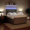 vidaXL Boxspring met matras fluweel lichtgrijs 140x190 cm