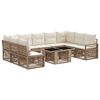vidaXL Tuinbankenset 10 st Beige en Cr&egrave;me Wit poly rattan