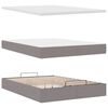 vidaXL Ottoman bed met matras 140x200cm stof taupe