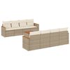 vidaXL 9-delige Loungeset met kussens poly rattan beige