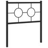 vidaXL Vervangend hoofdbord 75 cm metaal zwart