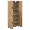 vidaXL Hoge kast Artisan Eiken 69,5 x 34 x 180 cm