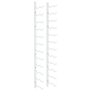 vidaXL Wijnrek voor 24 flessen wandmontage ijzer wit