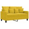 vidaXL Tweezitsbank 120 cm fluweel geel