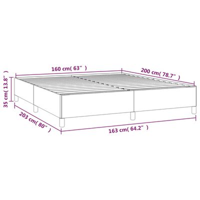 vidaXL Bedframe zonder matras stof donkergrijs 160x200 cm