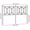 vidaXL Hoofdbord 135 cm metaal zwart