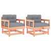 vidaXL Tuinstoelen 2 st met kussens massief douglashout