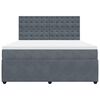 vidaXL Boxspring met matras fluweel donkergrijs 180x200 cm