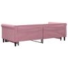 vidaXL Slaapbank met onderschuifbed 90x200 cm fluweel roze