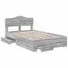 vidaXL Bedframe met hoofdeinde Grijs Sonoma 135 x 190 cm Bewerkt hout