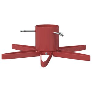vidaXL Kerstboomstandaard Rood 50 x 50 x 15,5 cm Staal