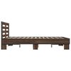 vidaXL Bedframe bewerkt hout metaal bruin eikenkleur 120x190 cm
