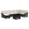 vidaXL Tuinbankenset 9 st Zwart en Cream Wit poly rattan