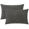vidaXL Kussensloop 2 pcs HEERLEN Donkergrijs 50 x 70 cm Fluweel