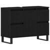 vidaXL Badkamer Kast Zwart Eiken 80 x 33 x 60 cm Bewerkt hout