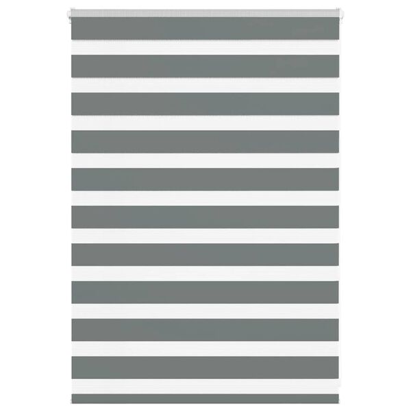 vidaXL Zebra rolgordijn 95x100 cm stofbreedte 90,9 cm donkergrijs