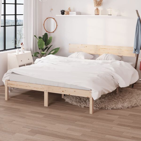 vidaXL Bedframe zonder matras massief hout 160x200 cm