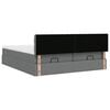 vidaXL Ottoman bed met matrassen en LED's 200x200cm stof donkergrijs