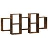 vidaXL Wandschap 159x18x65 cm bewerkt hout gerookt eikenkleurig