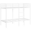 vidaXL Stapelbed zonder matras 90x200 cm staal wit