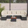 vidaXL Tuin Sofa Set met kussen 8 pcs Zwart Poly riet