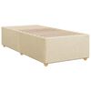 vidaXL Boxspring met matras stof cr&egrave;mekleurig 100x200 cm