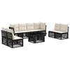 vidaXL Tuinbankenset 9 st Zwart poly rattan