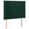 vidaXL Hoofdbord met randen 83x16x118/128 cm fluweel groen