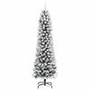 vidaXL Kunstkerstboom met 300 LED Wit 180 cm PVC en Metaal en Plastic