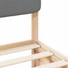 vidaXL Bedframe met Gevoerd Hoofdgedeelte Lichtgrijs 135 x 190 cm