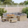 vidaXL Tuin Sofa Set met kussen met opslag 12 pcs Beige en Licht Grijs