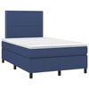 vidaXL Boxspring met matras stof blauw 120x200 cm