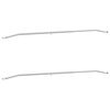 vidaXL Zeildoekbevestiging voor aanhangwagens 2 zilver 136-218 cm