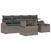 vidaXL Tuin Sofa Set 6 st Grijs poly rattan