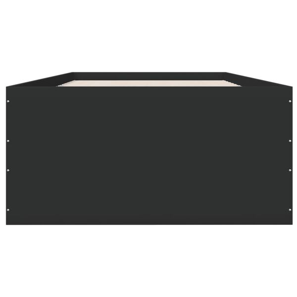 vidaXL Bedframe bewerkt hout zwart 90x200 cm