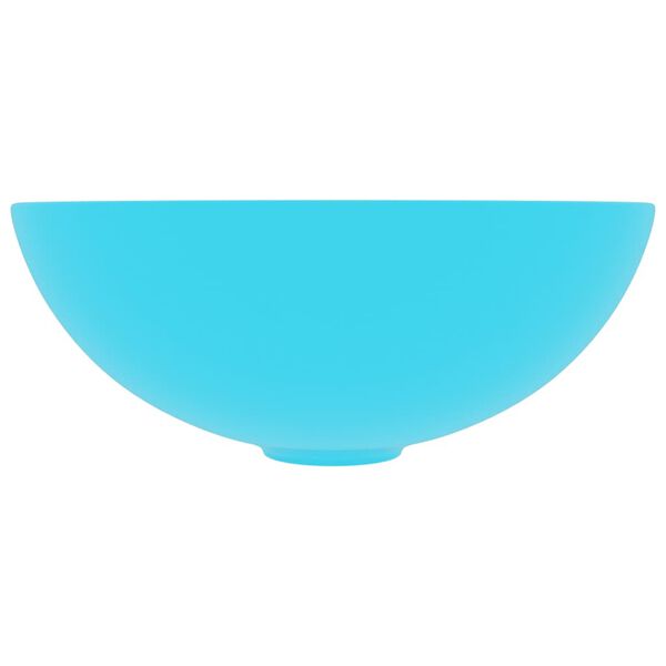 vidaXL Wastafel rond keramiek lichtgroen