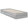vidaXL Opslag bed met hoofdeinde Grijs Sonoma 75 x 190 cm Bewerkt hout