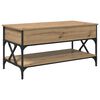 vidaXL Salontafel Artisan Eiken 100 x 50 x 50 cm Bewerkt hout