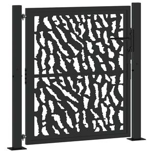 vidaXL Poort met sporenontwerp 100x100 cm staal zwart