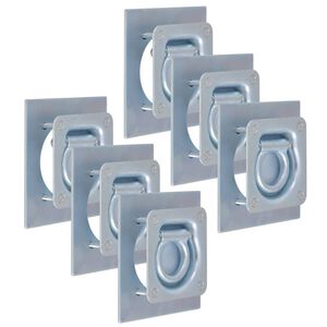 vidaXL Bevestigingsringen voor aanhanger 2000 kg verzinkt staal 6 st