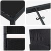vidaXL Tuin eettafelset met kussen 9 pcs Zwart poly rattan