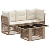 vidaXL Tuinbankenset 4 st Beige poly rattan